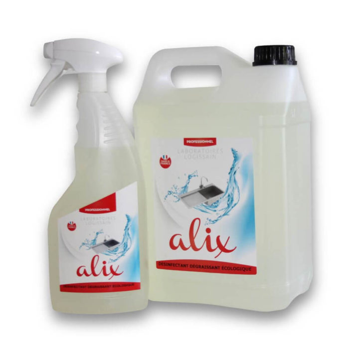 alix désinfectant dégraissant écologique - laboratoires Logissain, leader français de la lutte anti-nuisibles et l'hygiène professionnelle